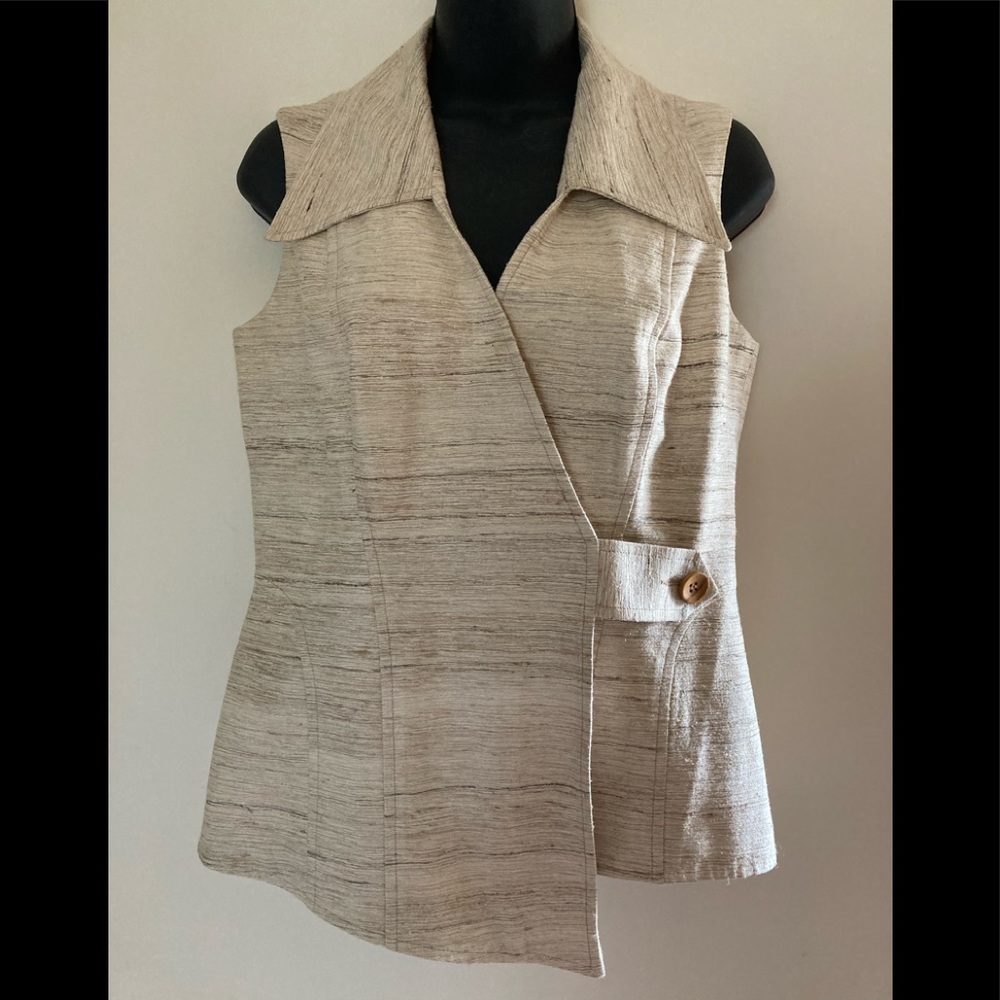 VTG GANTOS RAW SILK VEST. 4